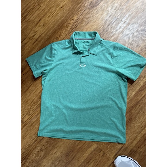 Oakley Other - Oakley Mens‎ XL Green Golf Polo Shirt Short Sleeve Center Logo